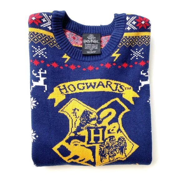 NWOT Harry Potter Hogwarts Happy Christmas Unisex Holiday Ugly Sweater Size S - Picture 9 of 9